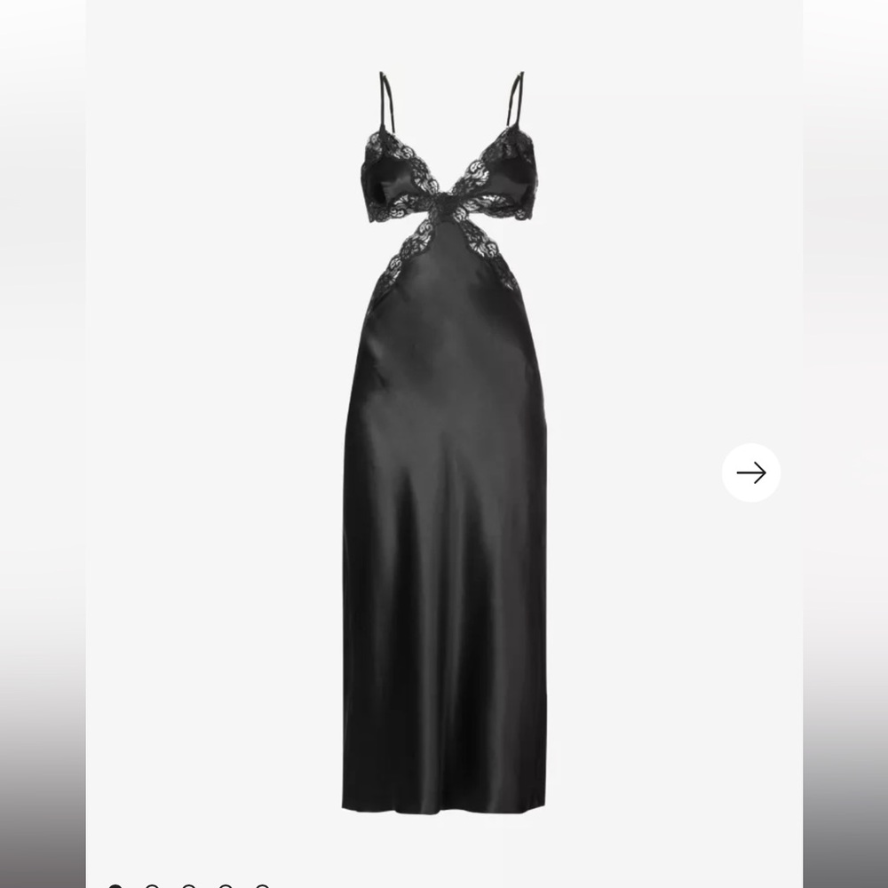 ALEXANDER WANG Lace-embellished cut-out silk midi dress NWT